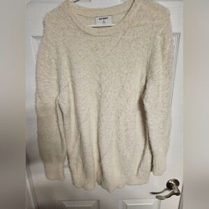 Old Navy Women's Eyelash Cream Crew Neck Sweater